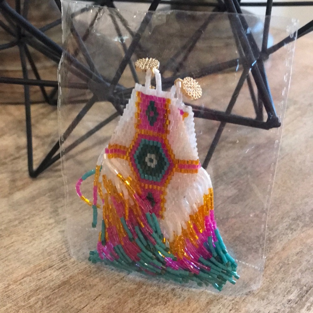 Beaded Dangle Earrings! New in package!